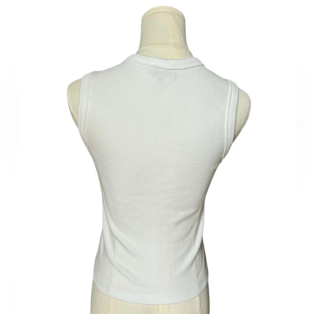 Edikted White Ribbed Button Tank - Picture 5 of 6